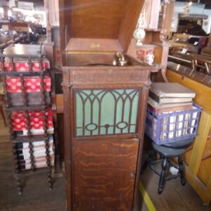 51" Oak Edison Diamond Disc Phonograph $299