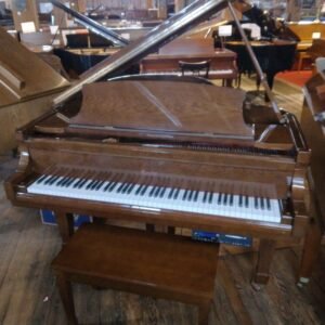 Ca. 2000 Knabe Model KN-590 High Polish Oak 5' 9" Grand with Pianodisc Player System $15,099