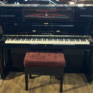 SOLD! 1984 Yamaha U1 High Polish Ebony, With Custom Accent Paint And Pin Striping 48” Studio Vertical Piano $6,999
