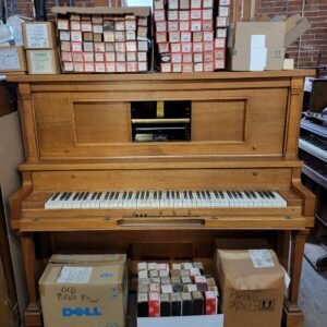 1917 Autopiano Satin Oak Foot Pedal System Upright Player Piano $2,699. Clearance Sale! Now only $2,299.