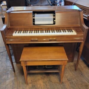 1964 Aeolian Pianola Satin Walnut, Foot Pedal & Electric System with Automatic Rewind, Spinet Player Piano $999. Clearance Sale! Now Only $799.