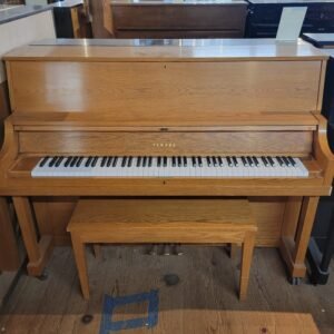 1996 Yamaha P22 Satin Golden Oak 45" Studio Piano $3,799